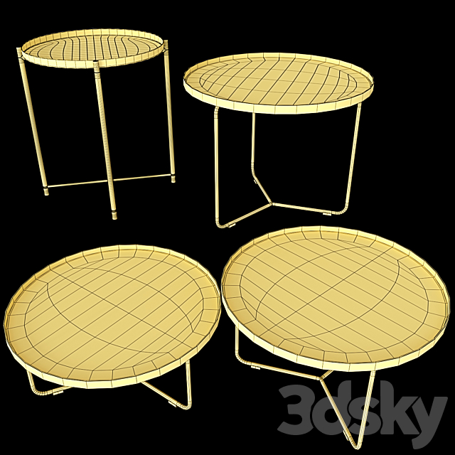 IKEA GLADOM. Cattelan italia billy wood 3DS Max Model - thumbnail 4