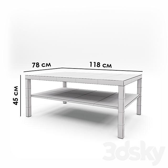 Ikea lack 3DS Max Model - thumbnail 3