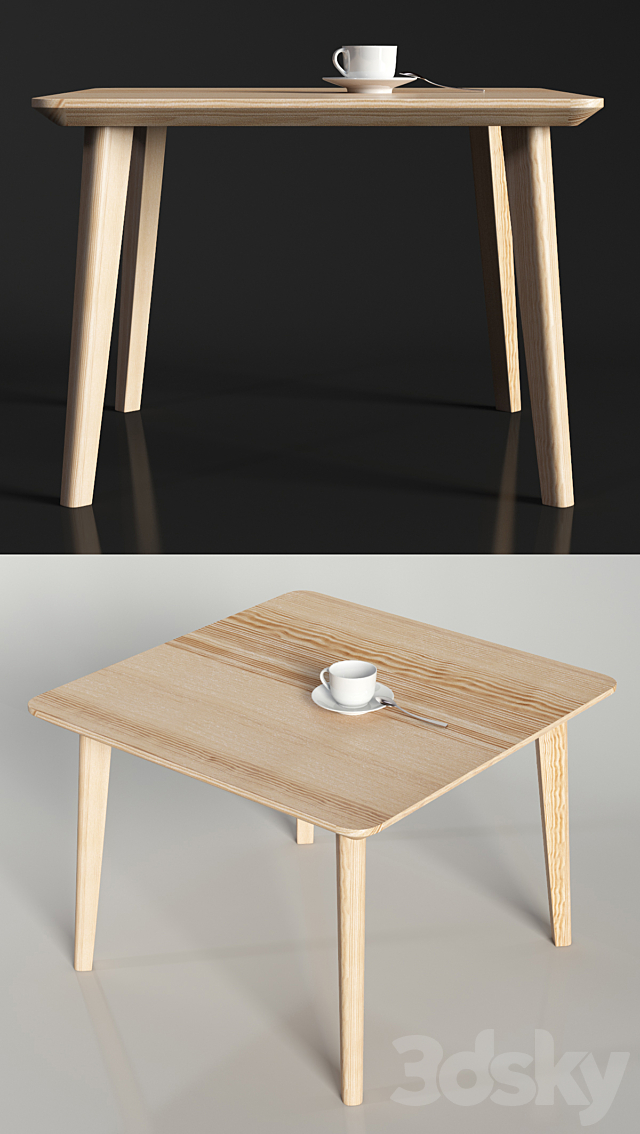 IKEA LISABO coffe table 70cm 3ds Max - thumbnail 2