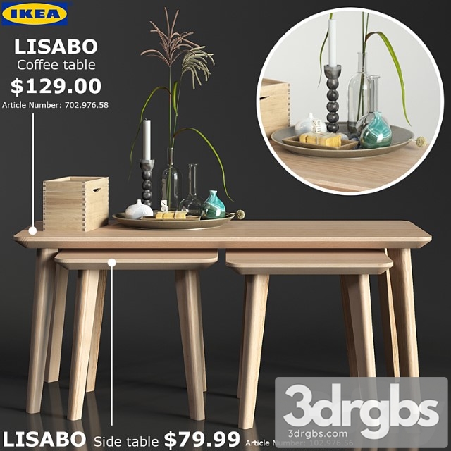 Ikea lisabo coffe table - thumbnail 1