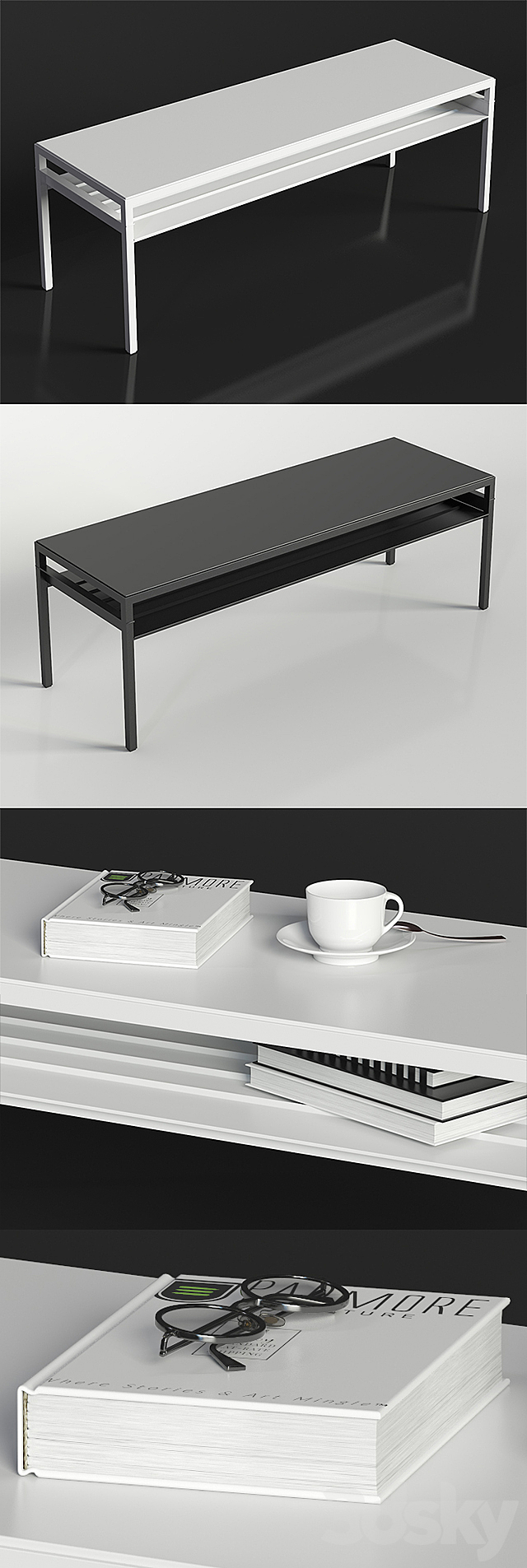 IKEA NYBODA Large Table 3DS Max Model - thumbnail 2