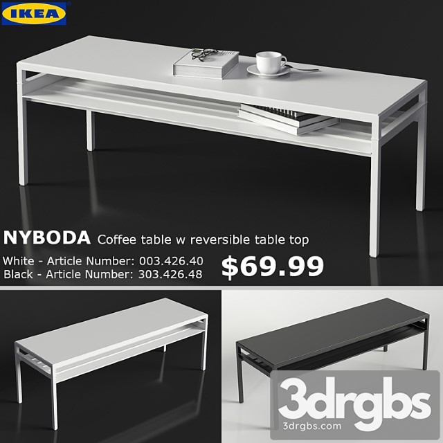 Ikea nyboda large table - thumbnail 1