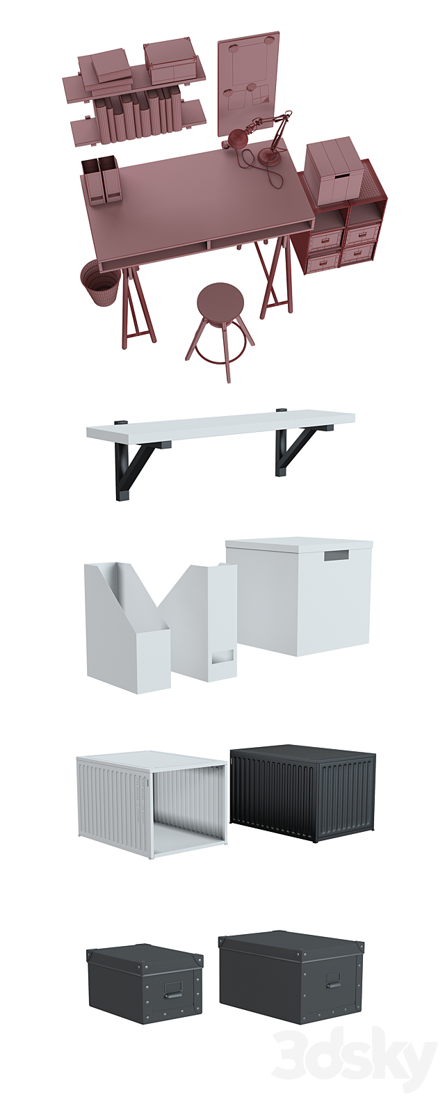 IKEA set # 13 3DSMax File - thumbnail 3