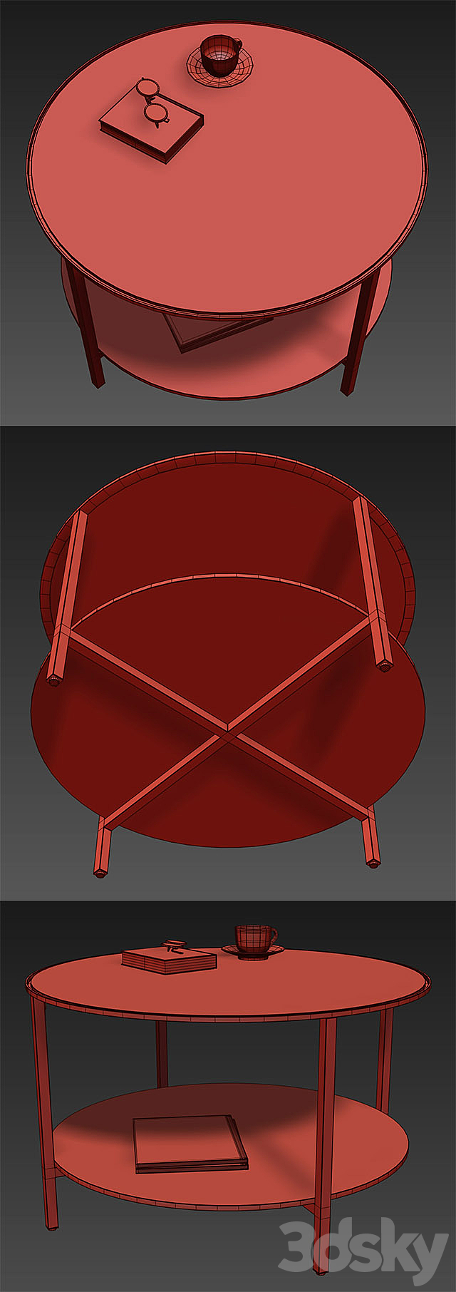 IKEA VITTSJO Coffee table 3DS Max Model - thumbnail 3