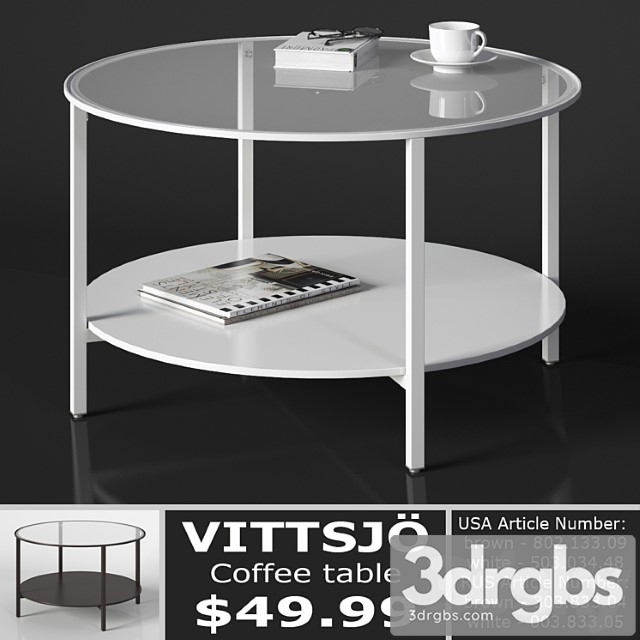 Ikea Vittsjo Coffee Table 3dsmax Download - thumbnail 1