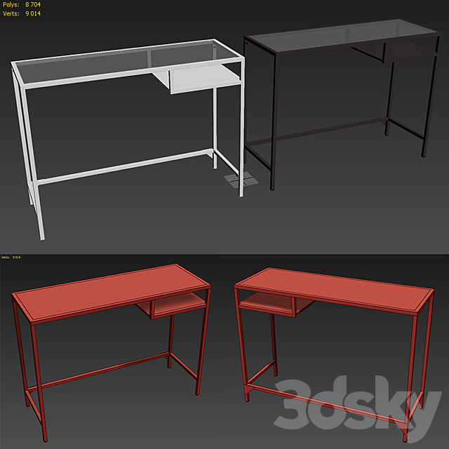 IKEA VITTSJO Laptop table 3DSMax File - thumbnail 5