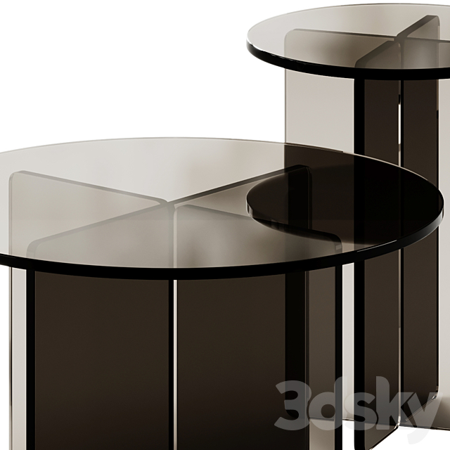 Iris Glass Coffee and Side Tables by Pastill 3DS Max Model - thumbnail 4