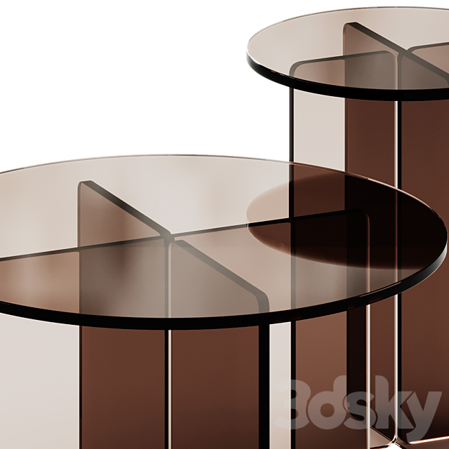 Iris Glass Coffee and Side Tables by Pastill 3DS Max Model - thumbnail 5