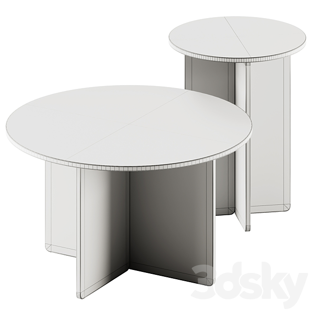 Iris Glass Coffee and Side Tables by Pastill 3DS Max Model - thumbnail 7