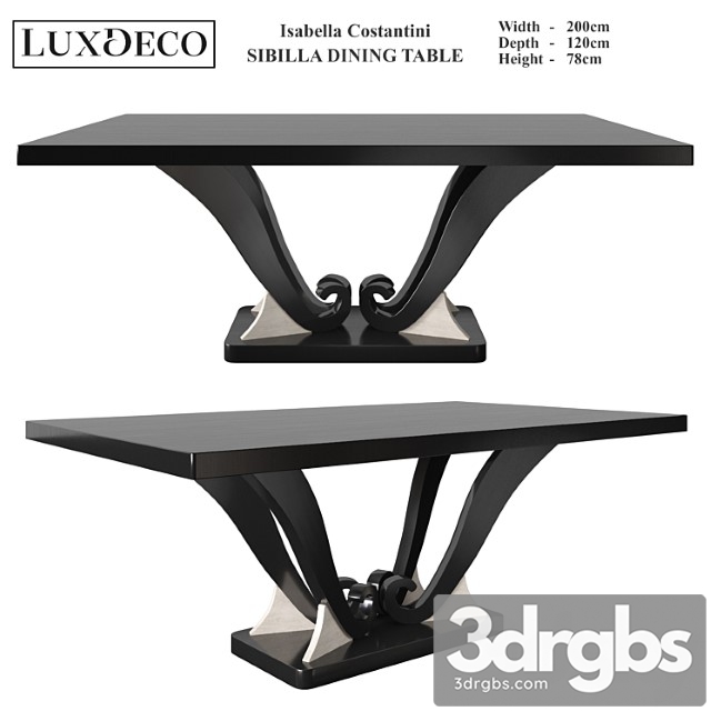 Isabella costantini sibilla dining table 2 3dsmax Download - thumbnail 1