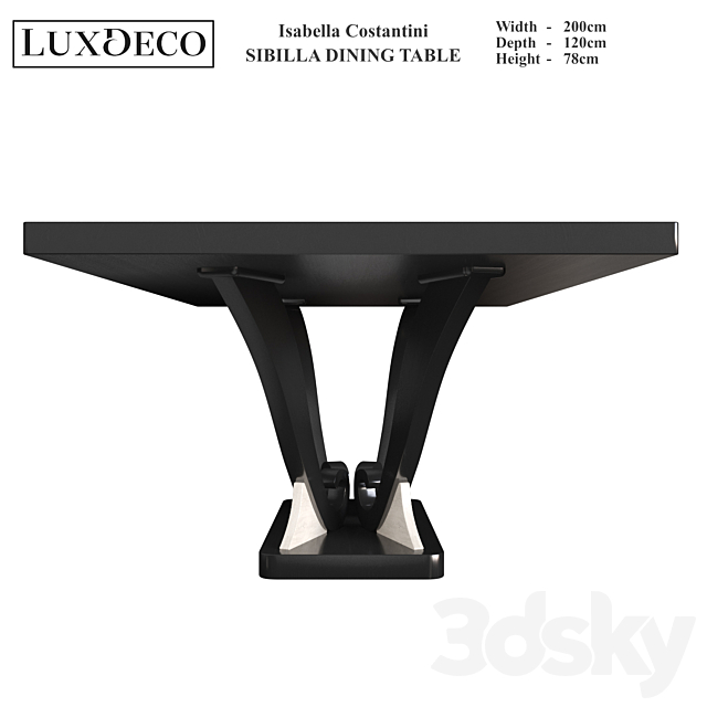 Isabella Costantini Sibilla Dining Table 3DS Max Model - thumbnail 3