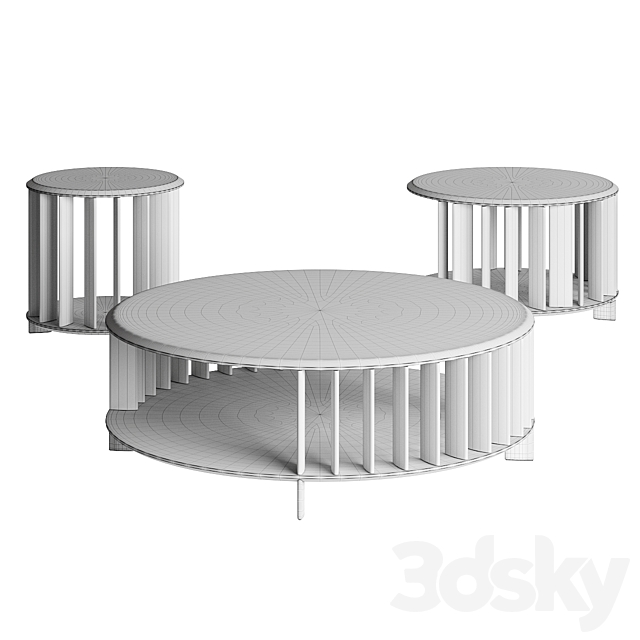 Islands Coffee Tables by Living Divani 3ds Max - thumbnail 2