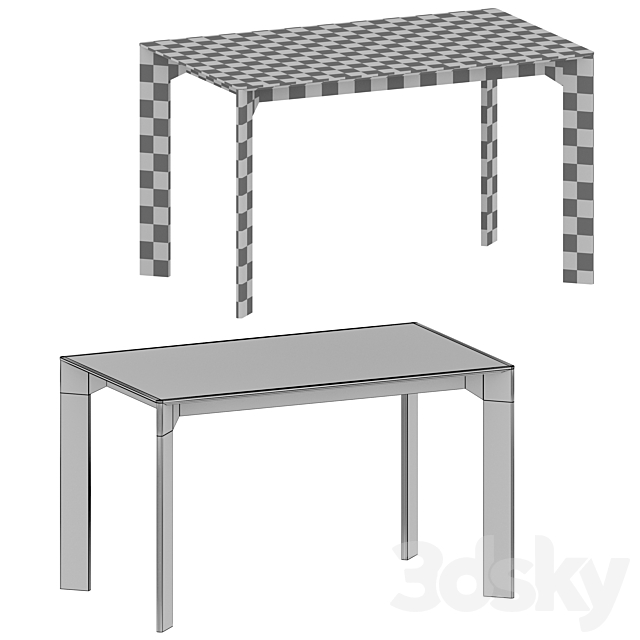 Ivy 50 “Dining Table (Crate and Barrel) 3DS Max Model - thumbnail 7