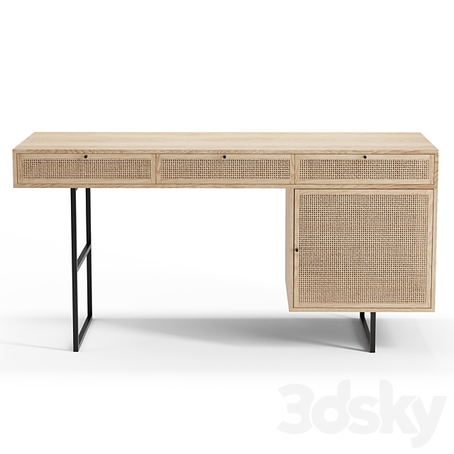 Ivy desk 3DS Max Model - thumbnail 2