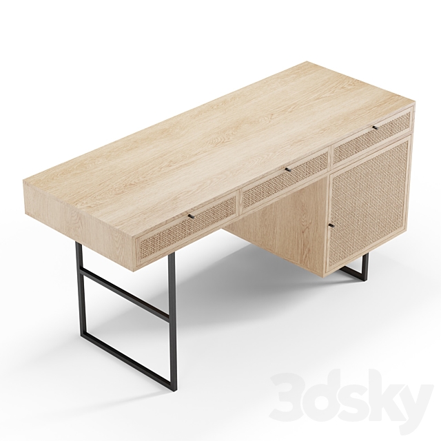 Ivy desk 3DS Max Model - thumbnail 3