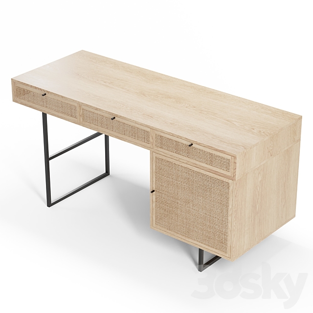 Ivy desk 3DS Max Model - thumbnail 4