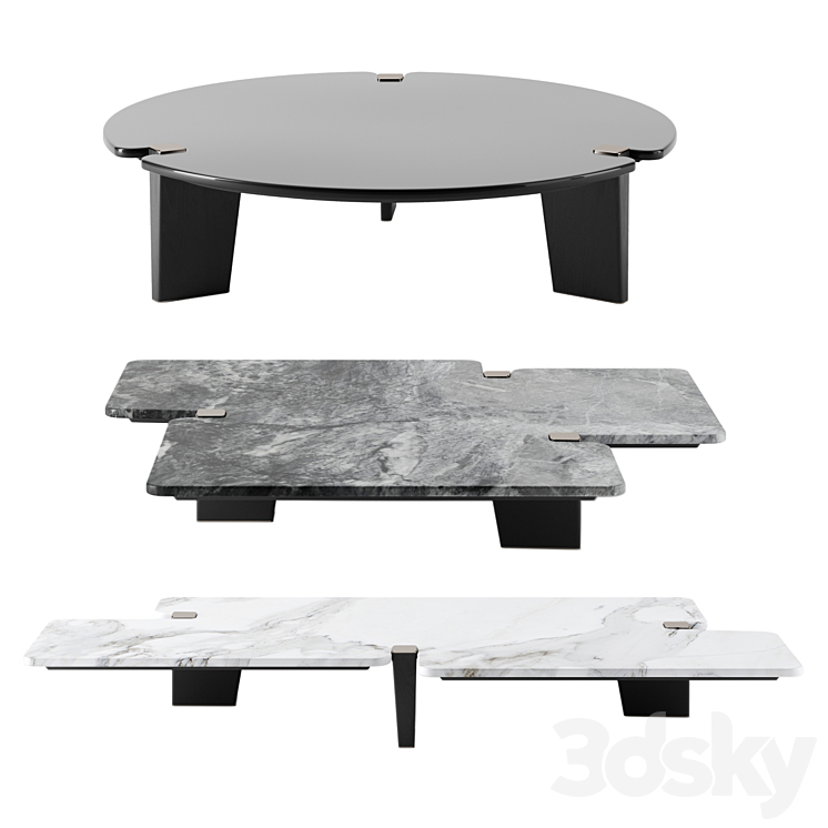 Jacob tables by Minotti 3DS Max - thumbnail 1