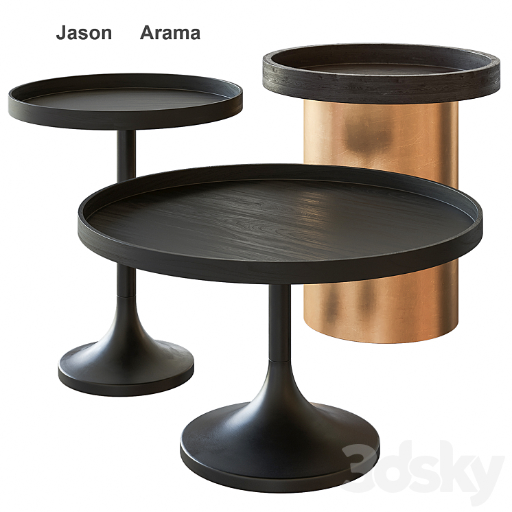 Jason Arama Coffee Table by La Redoute 3DS Max Model - thumbnail 1