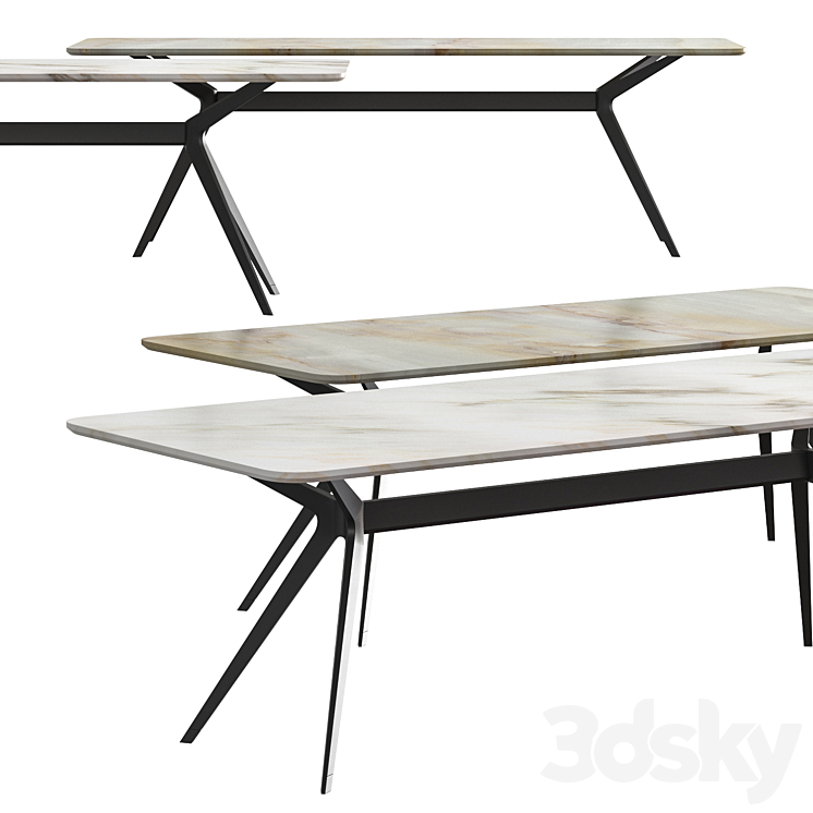 Jesse Pierluigi Dining Table 3DS Max - thumbnail 1