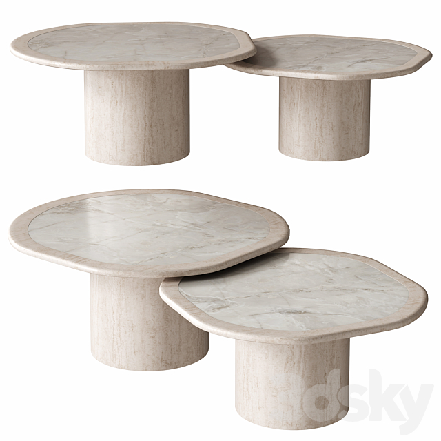 JOAN DUO ONYX COFFEE TABLE 3ds Max - thumbnail 1