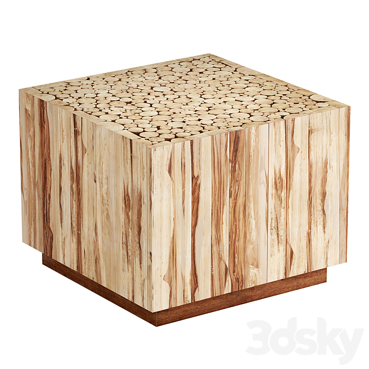 Joss And Main Hakon Solid Wood Coffee Table 3DS Max Model - thumbnail 3