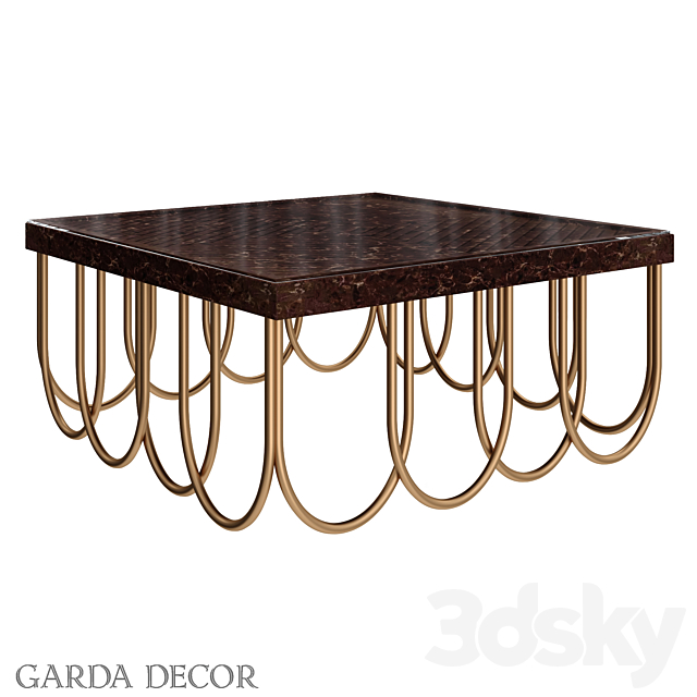 Journal Table Square Cherry-Gold ART-2706-CF Garda Decor 3DSMax File - thumbnail 1