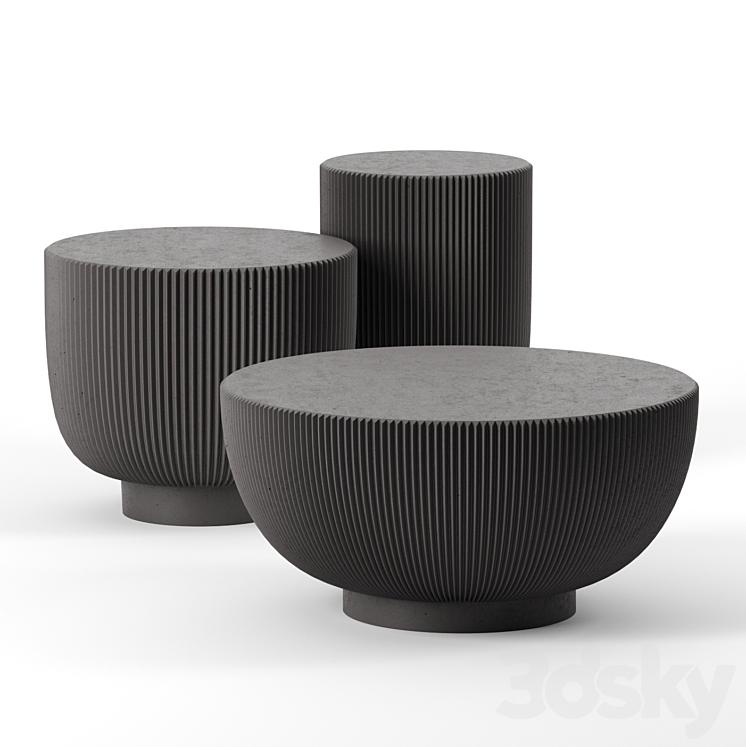 Juno coffee tables by Baxter 3DS Max - thumbnail 1