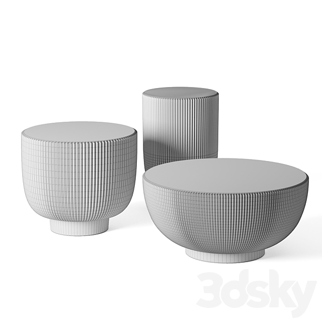 JUNO table set. Baxter 3DS Max Model - thumbnail 3