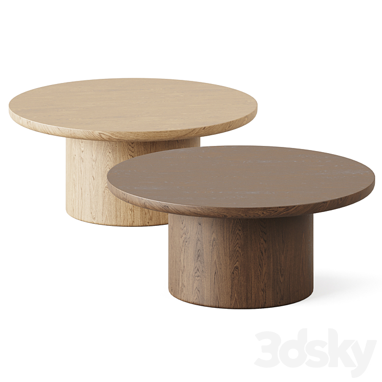 Justice Oak Coffee Table by CB2 3DS Max Model - thumbnail 1