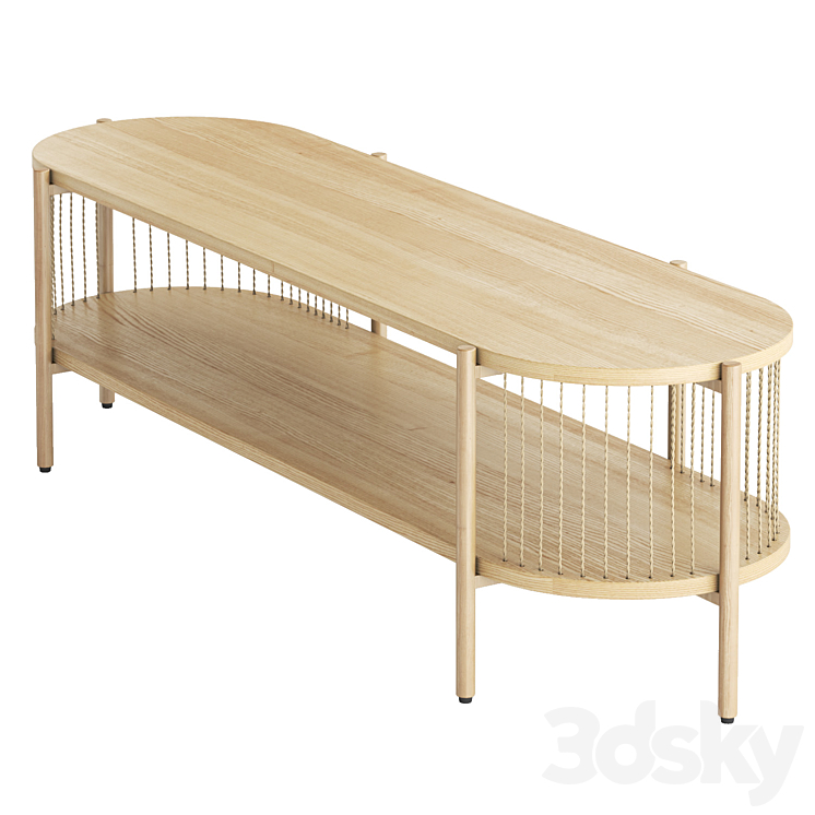 JYSK EGELEV TV bench 3DS Max Model - thumbnail 2