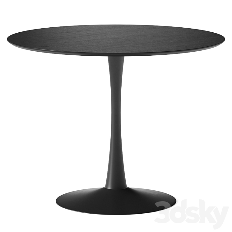 Jysk Ringsted Round Wooden Dining Table 3DS Max Model - thumbnail 1