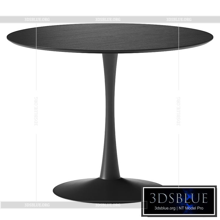 Jysk Ringsted Round Wooden Dining Table 3DS Max - thumbnail 3