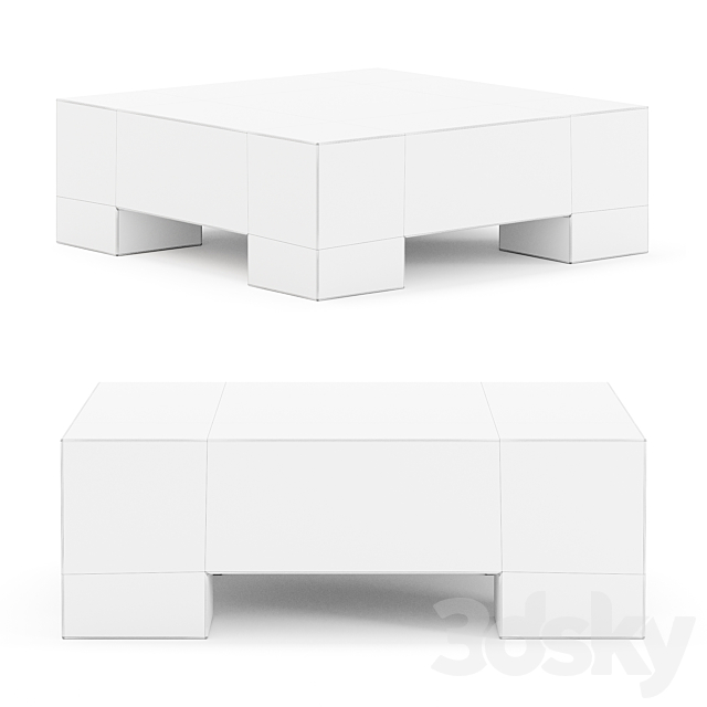 Kamari coffee table by West Elm 3ds Max - thumbnail 2