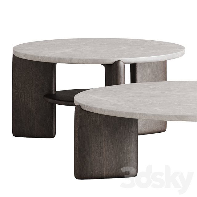 KANJI tables By Tacchini 3ds Max - thumbnail 2