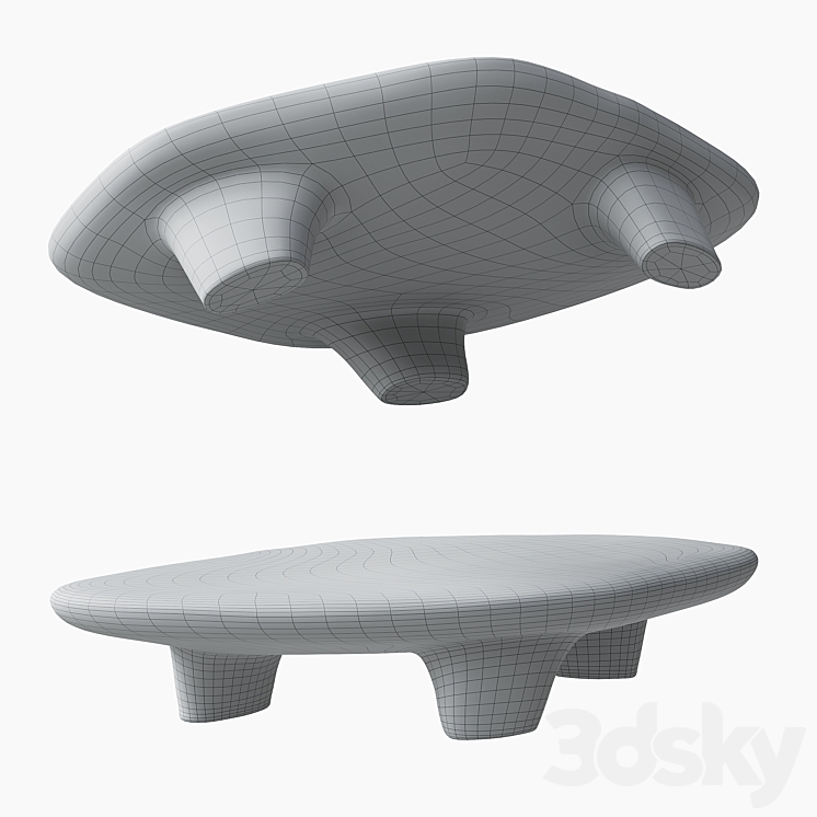 Kar-Studio Tripod Coffee Table 3DS Max Model - thumbnail 2