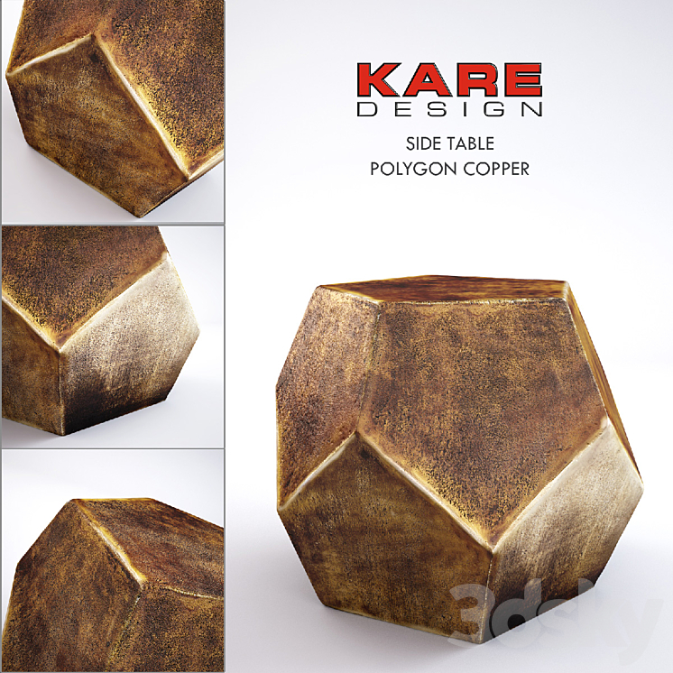 Kare Polygon Table 3DS Max - thumbnail 1