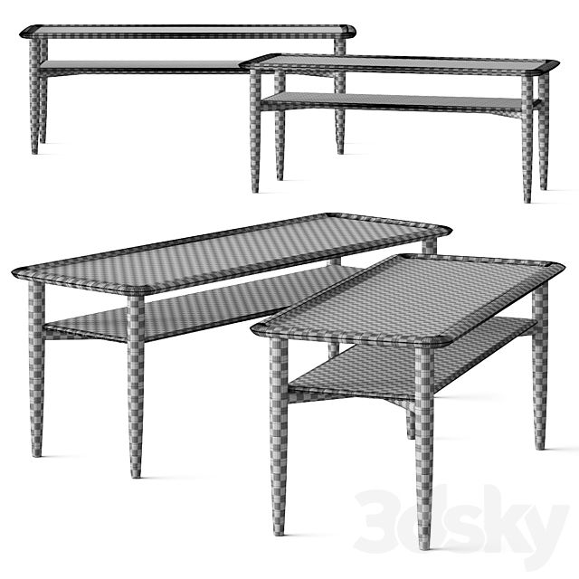 Karimoku Kunst Coffee Tables 3DS Max Model - thumbnail 3