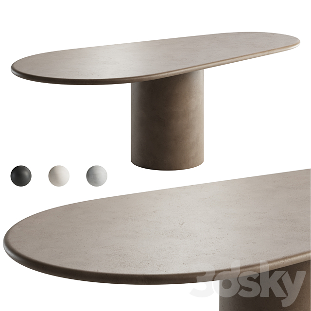 KASANAI Asami Dining Table 3ds Max - thumbnail 1