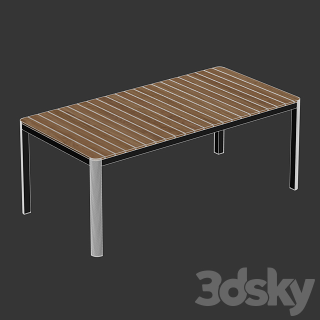 Kave Home – Bona Solid table 3DS Max Model - thumbnail 4