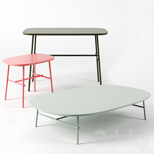 Kelly tables by Tacchini 3DSMax File - thumbnail 1