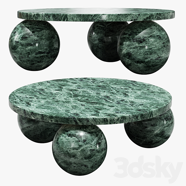 Kelly Wearstler morro coffee table 3DS Max Model - thumbnail 2