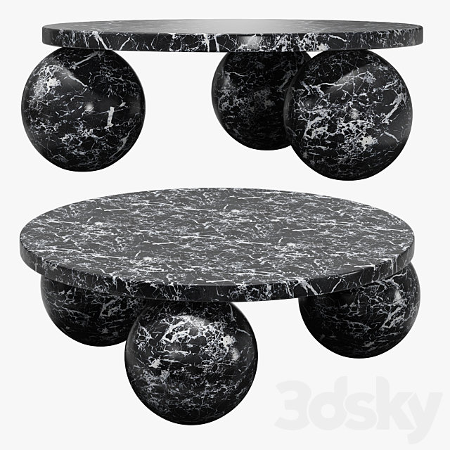 Kelly Wearstler morro coffee table 3DS Max Model - thumbnail 3