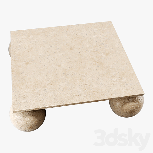 Kelly Wearstler-morro square coffee table 3DS Max Model - thumbnail 3