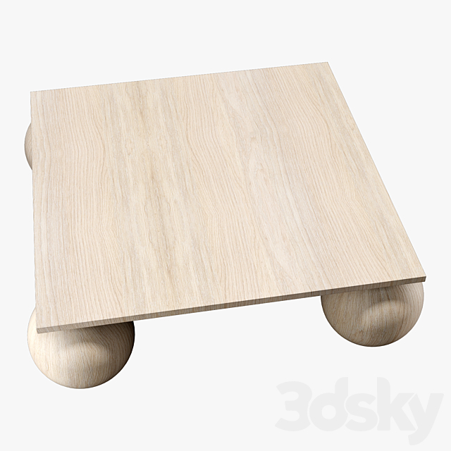 Kelly Wearstler-morro square coffee table 3DS Max Model - thumbnail 4