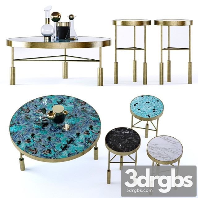 Kelly wearstler sedona tables 2 3dsmax Download - thumbnail 1