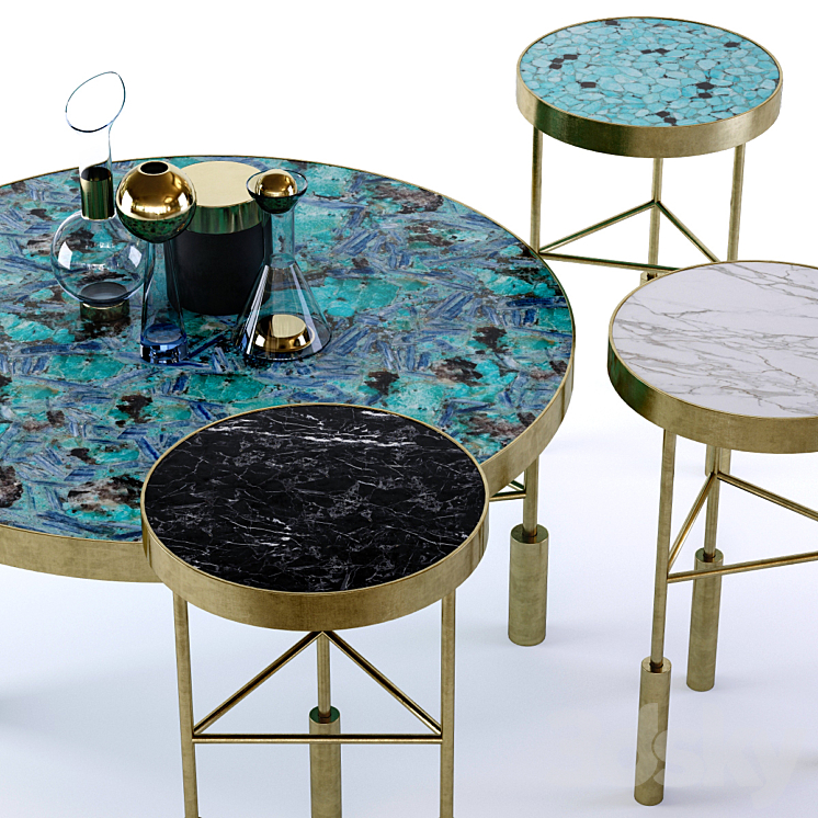 Kelly Wearstler Sedona Tables 3DS Max - thumbnail 2