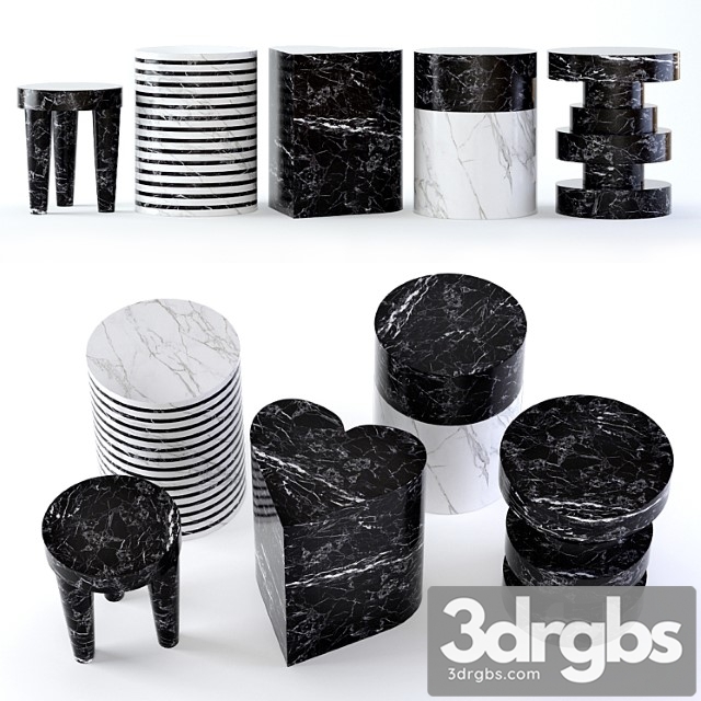 Kelly wearstler stools 2 3dsmax Download - thumbnail 1