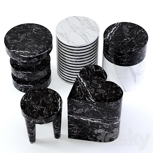 Kelly Wearstler Stools 3DSMax File - thumbnail 2