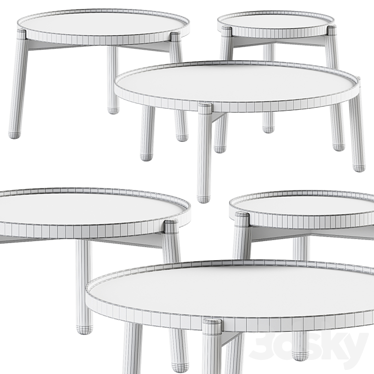 Kendo Mobiliario Van Coffee Tables 3DS Max Model - thumbnail 2