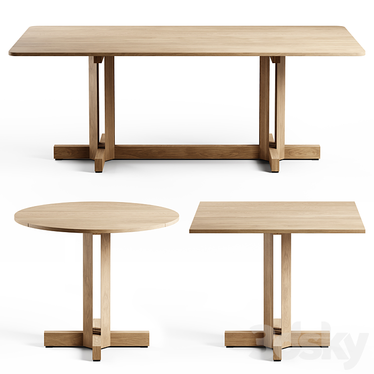 Kettal – Altar dinning table (set) 3DS Max - thumbnail 1